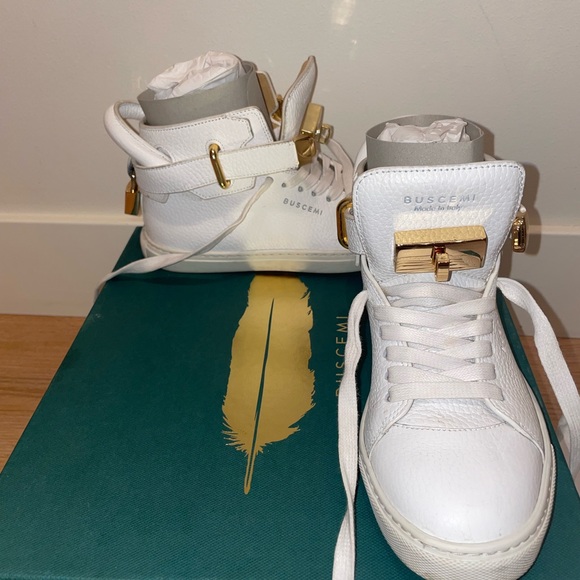 Buscemi white high tops! Great condition. - Picture 9 of 10